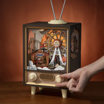 免運開立發票 玩具模型 若來八音盒木質拼裝益智玩具女孩禮物 快速出貨