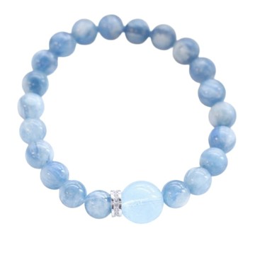 MoonDy 飾品 手鍊 串珠手鍊 女生手鍊 藍晶石手鍊 天然水晶 水晶手鍊 藍水晶飾品 水晶串珠 能量手鍊 570