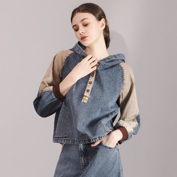 【MEDUSA】日系刷色牛仔休閒上衣(M-XL) | 女休閒上衣 牛仔上衣