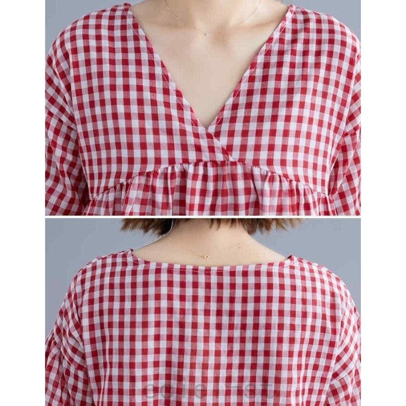 2021SS【BELPER】gingham blouse