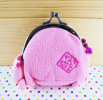 【震撼精品百貨】招財貓_招き猫~珠扣零錢包-睡覺粉