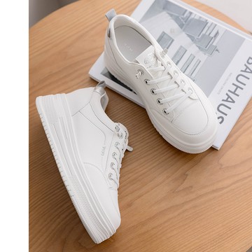 【早春新品】HS 輕量厚底閃鑽休閒鞋 白色