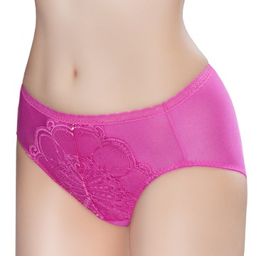 SWEAR 思薇爾 圓舞曲系列 M-XXL 蕾絲 中腰 三角 女內褲 (覆盆莓)