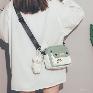 P3-【限時特賣】包包女 女包  斜挎包 雙肩包日係ins帆佈小包包女斜挎2024新款韓版百搭手機包學生單肩小方包