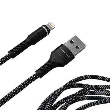 WUW Lightning 8pin 3A雙尼龍金屬編織傳輸充電線(X157)1M