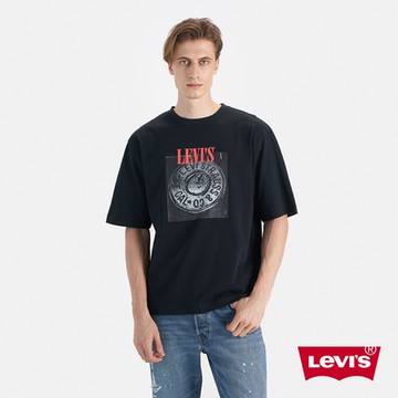Levi s 男款 舒適短袖 鈕扣圖樣 印花短袖 Tee