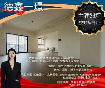四維捷運宅德鑫ㄧ璟主建29坪三房平車視野戶｜台中市北屯區北平路四段