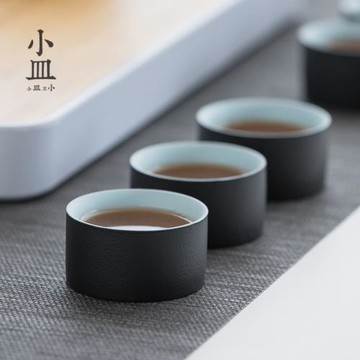 品茗杯黑陶陶瓷日式簡約復古單只4只6只裝功夫茶道小號茶杯單杯
