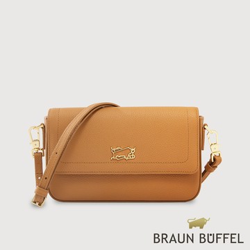 【BRAUN BUFFEL 德國小金牛】台灣總代理 巨星-E 信封包-麥色/BF879-720-BRA