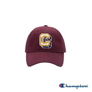 Champion 官方直營-中性款 學院風小臉帽(酒紅)