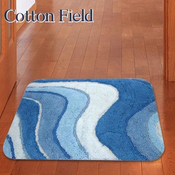 棉花田神采純棉提花踏墊-淡藍色(50X80cm)