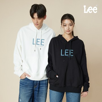 Lee 大寫LOGO大學T 男女適穿 白色 黑色 LB511047