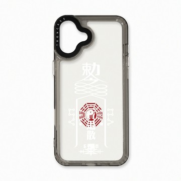 iPhone 16 Plus 殼 TRON IPhone 16 PLUS 白色現代符咒 太空殼 透黑款 手機殼