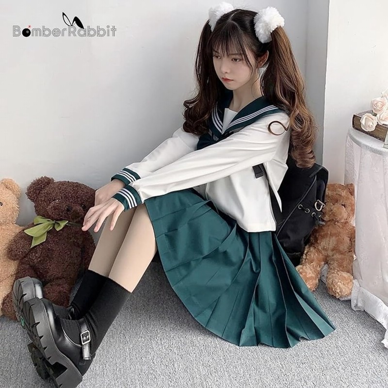 セーラー服 緑 コスプレ JK制服 蝶結び付き セット コスプレ衣装 女子高校生 3点セット 半袖 XXL | LINEブランドカタログ