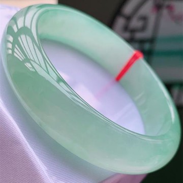 天然緬甸老坑翡翠玉手鐲冰綠正圈翡翠手鐲女款底子細膩冰糯種玉鐲