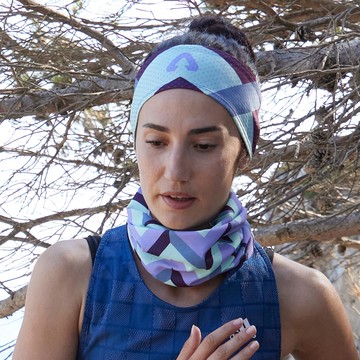 【PAC 德國】經典抗UV快乾頭巾(PAC8890313普普風格/透氣頭巾/抗臭頭巾/快乾頭巾/涼感頭巾)