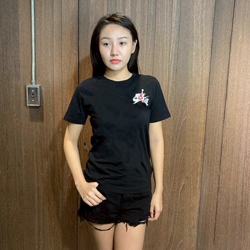 美國百分百【全新真品】Nike Air Jordan T恤 喬丹 小logo 短袖 T-shirt 黑色 BH61