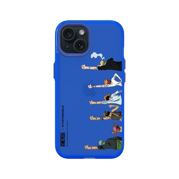 iPhone 15 Clear 激光藍 - 航海王 One Piece - 海賊團系列-阿拉巴斯坦篇一行人 經典