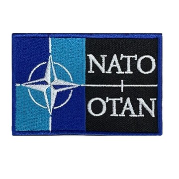 DIY刺繡徽章 NATO 北大西洋公約 立體繡貼 裝飾貼 繡片貼 北約 燙布貼紙 _廠商直送