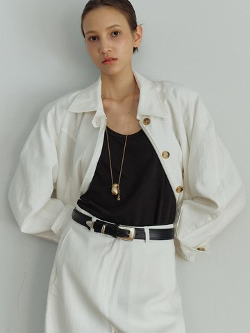 Linen Blouson Blazer