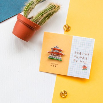 刺繡燙貼/胸章 | 台灣系列 - 台南赤崁樓 | Littdlework