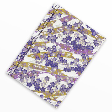 日本裝訂筆記本　手工製作　友禪日本紙　公平貿易紙