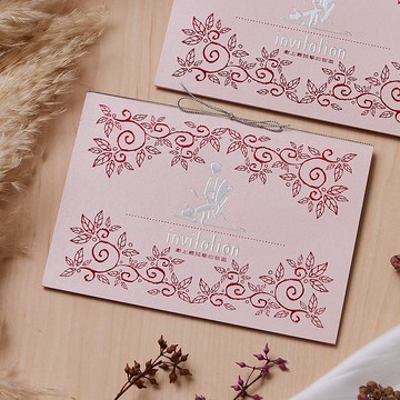 燙金邀請卡/請柬 (公版10入裝)/可加購燙金内文 C3230