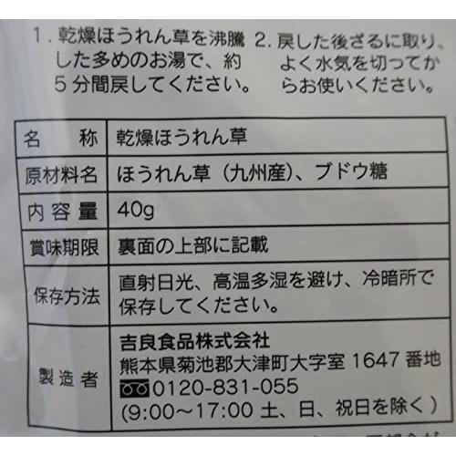 乾燥野菜 九州産ほうれん草 40g×5袋