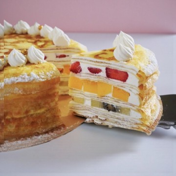 水果千層蛋糕 7吋 (季節水果夾心) 母親節蛋糕 低溫宅配 蛋奶素