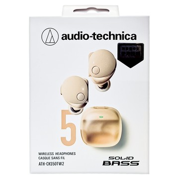 audio-technica 鐵三角 真無線 重低音 藍牙耳機 原廠保固  ATH-CKS50TW2  米