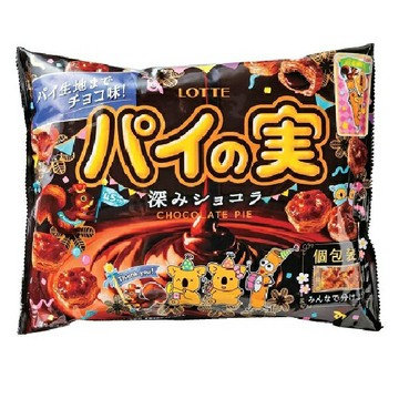 【江戶物語】 LOTTE 派之實 濃郁可可風味泡芙 124g 千層派 夾心餅乾 派的果實 樂天小熊 日本原裝 日本進口