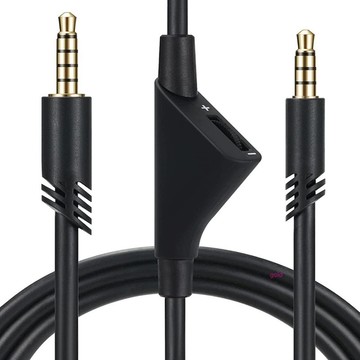 羅技A10耳機線 AstroA40TR音訊線 羅技耳機連接線 滑輪調音量電腦語音3.5mm二合一轉接線 羅技耳機配件