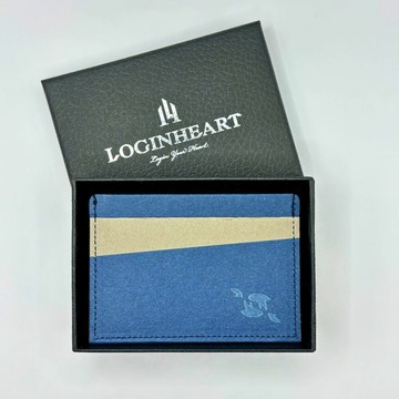 餘・藍灰(刻字款) 全防護屏蔽感應卡夾 5卡層皆受屏蔽 防盜刷消磁