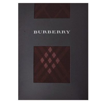 BURBERRY 巴寶莉  100丹經典品牌菱格紋花紋厚褲襪(酒紅色系/M-L)