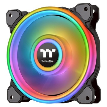 thermaltake 曜越 Riing Quad 14 RGB 水冷排風扇  1680萬色  54顆LED  黑色  1個