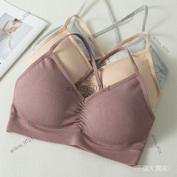 🎇免運特價✨美背內衣女聚攏小胸加厚顯胸交叉細肩帶性感弔帶抹胸文胸罩無鋼圈#免運