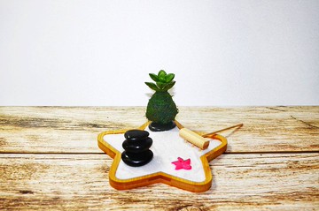 DIY手作材料包 居家迷你禪庭園 枯山水 星星款(含教學電子檔)