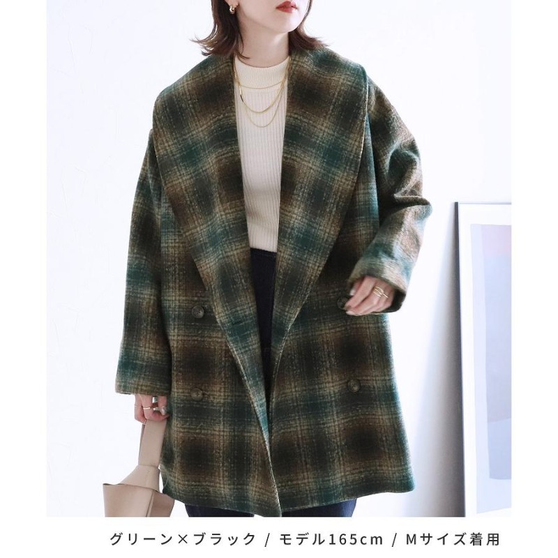 ☆MADE IN JAPAN☆ 【AMLILE】チェック柄ミドルコート 激安正規品 37