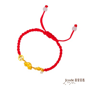J code真愛密碼金飾 真愛-財源滾滾運鈔車硬金編織手鍊