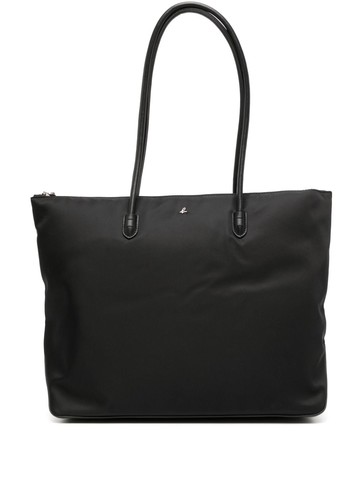 agnès b. - logo-plaque tote bag - women - Calf Leather (top grain)/Nylon - One Size - Black