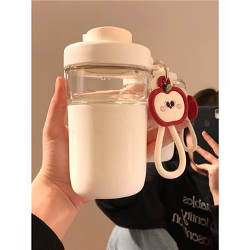 簡約水杯女生高顏值夏日新款2025濾網玻璃杯辦公室泡茶分離杯子男