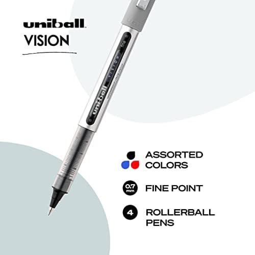 (4-Count  Fine Point  Black) uni-ball Vision Rollerball Pens  Fine Point (0.7mm)  Black  Count　並行輸入品