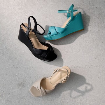 Himiko厚底楔型綁帶涼鞋(641222)