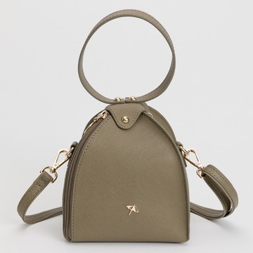 Arnold Palmer - 手提包附長背帶 Shape系列 - 咖綠色