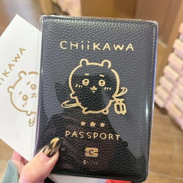 🍀臺灣出貨🍀ins風小紅書同款吉伊卡哇皮質護照夾簡約燙金高級小衆護照保護套