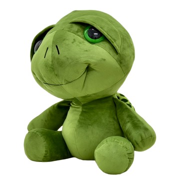 大眼龜 海龜 烏龜玩偶 坐姿 適用年齡：3歲以上  12吋  深綠色  1個