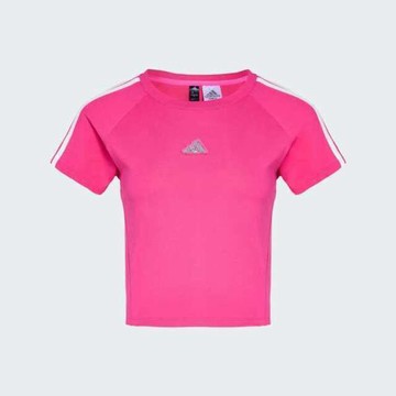 Adidas 愛迪達 Dce Baby Tee KS0278 女 T恤 運動上衣 休閒短袖 粉紅 亞版 短版