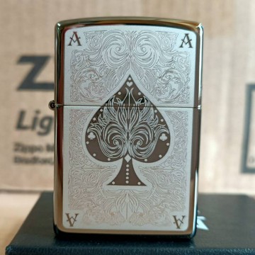 美國 Zippo 打火機 正品 Ace Filigree  鏤空花紋雷射雕刻 (型號.28323)