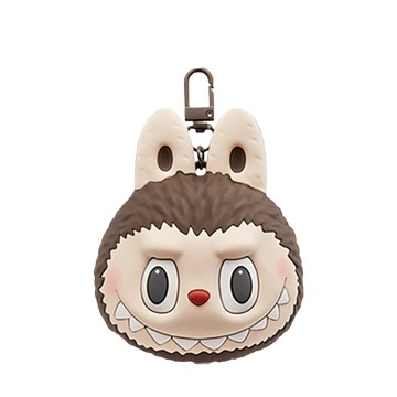 LABUBU ORIGINALS-棕色矽膠耳機包