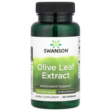 Swanson Vitamins, 橄欖葉提取物，750 毫克，60 粒膠囊